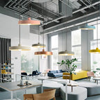 Modern Minimalist Aluminum Disc 1-light Pendant Light for Living Room BulbSquare