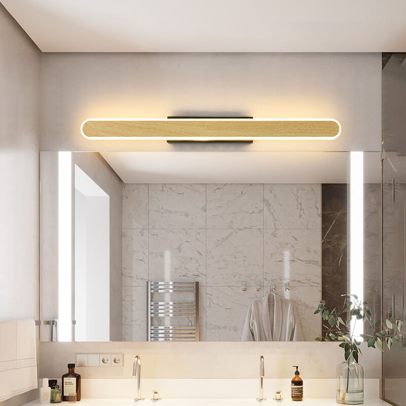 Scandinavian Modern Minimalist Wood LED Vanity Light Wall Sconce Lamp Lumendat