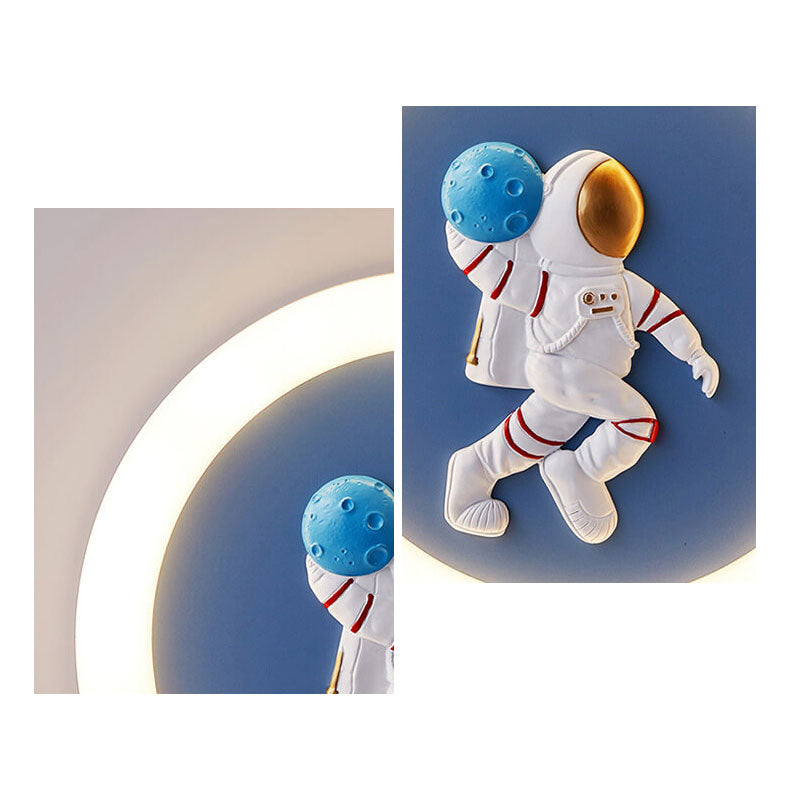 Lumendat Childlike Eye Protection Cartoon Space Villain LED Flush Mount Light Lumendat