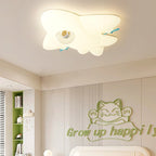 Lumendat Contemporary Creative PE Cartoon Aircraft LED Kids Flush Mount Ceiling Light For Living Room Lumendat