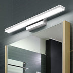 Modern Minimalist Rectangular Column Stainless Steel Anti-Fog Vanity Light LED Wall Sconce Lamp For Bathroom & Living Room