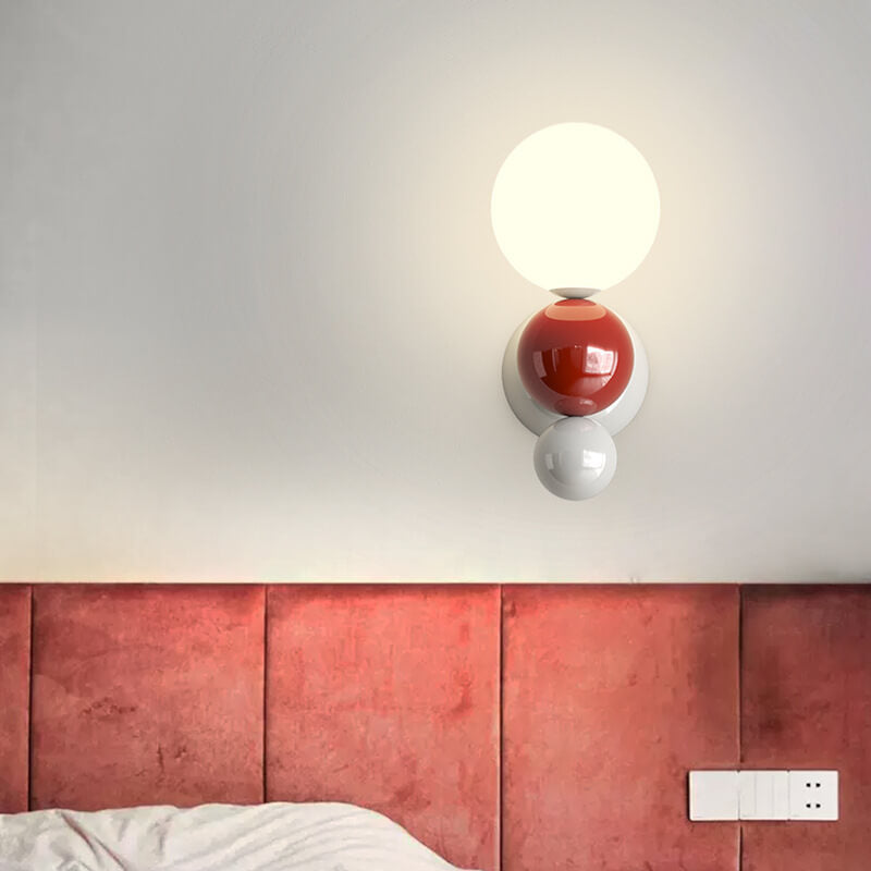 Modern Cream Style Children's Wrought Iron Sphere 1-Light Wall Sconce Lamp Lumendat