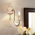 Vintage Rustic Wooden Bird Sconce 1/2 Light Wall Sconce Lamp Lumendat
