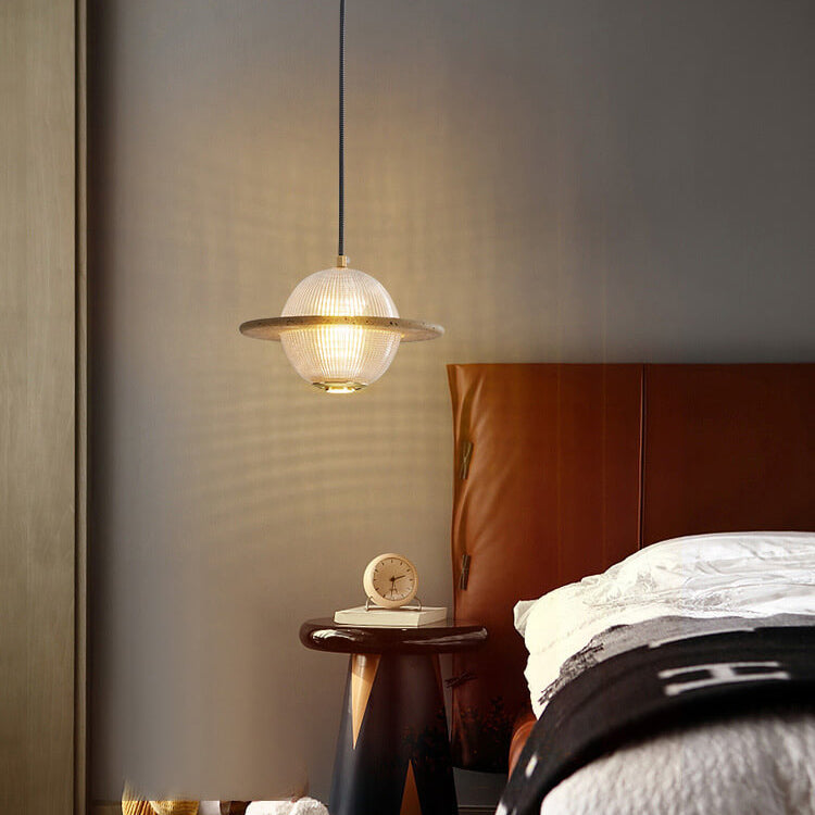 Nordic Glass Creative Planet Design LED Pendant Light