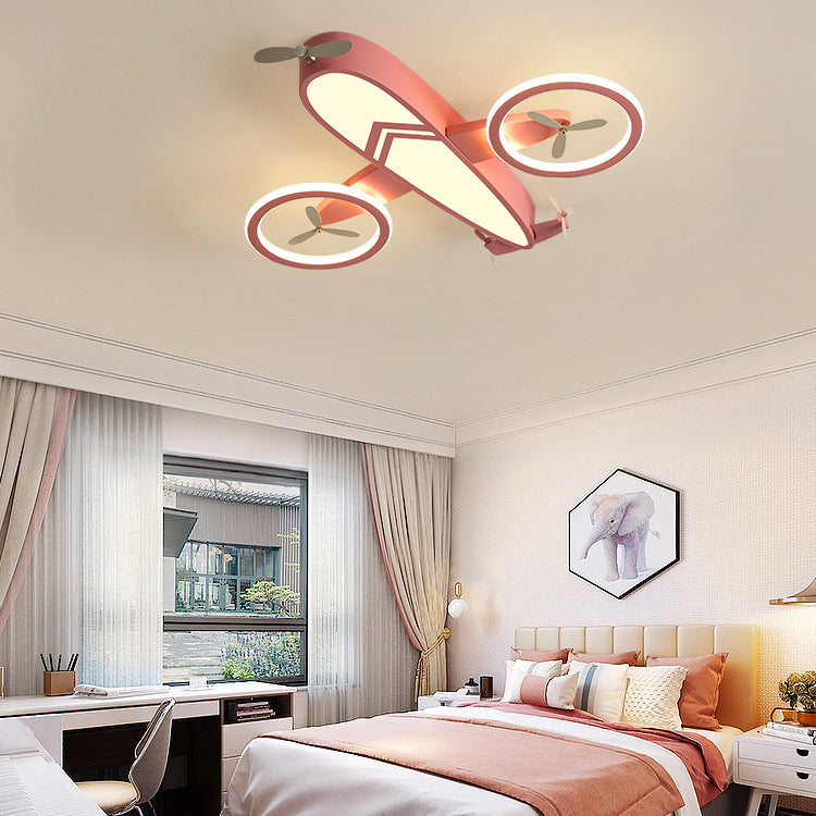 Lumendat Contemporary Creative Acrylic Cartoon Airplane LED Kids Flush Mount Ceiling Light For Living Room Lumendat