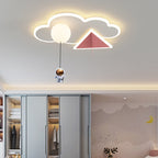 Lumendat Contemporary Creative Kids Iron Acrylic Plane Cloud Astronaut LED Flush Mount Ceiling Light For Bedroom Lumendat