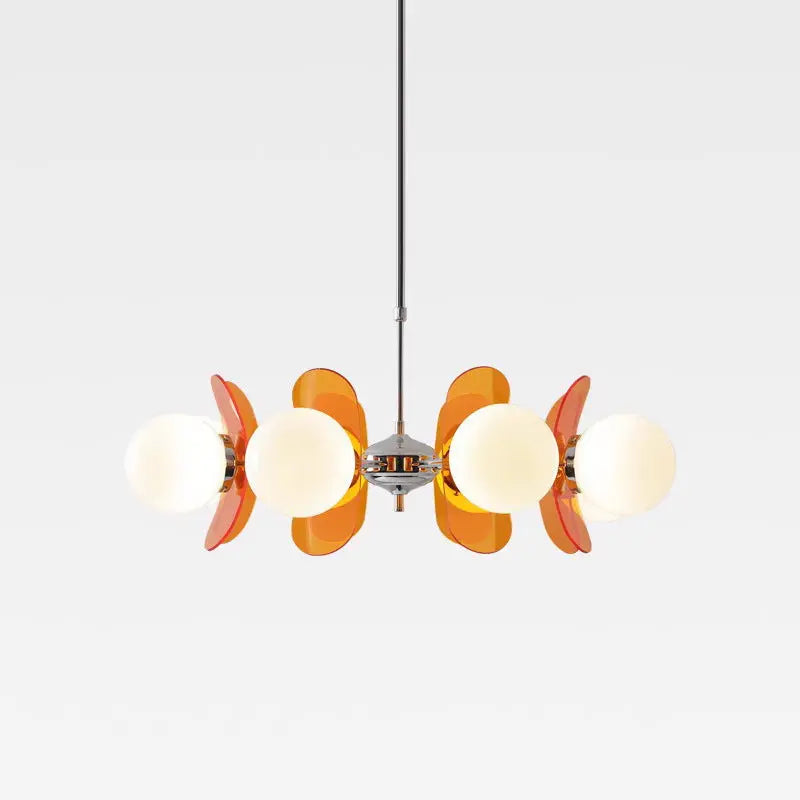Modern Mid-century Acrylic Magic Bean Glass Shade 3/5/6/8-light Chandelier for Living Room BulbSquare