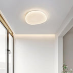 Modern Minimalist Pebble Shape Acrylic Hardware LED Flush Mount Ceiling Light For Bedroom Lumendat