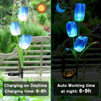 Outdoor Solar Tulip LED Waterproof Lawn Ground Decorative Insert Landscape Light Lumendat