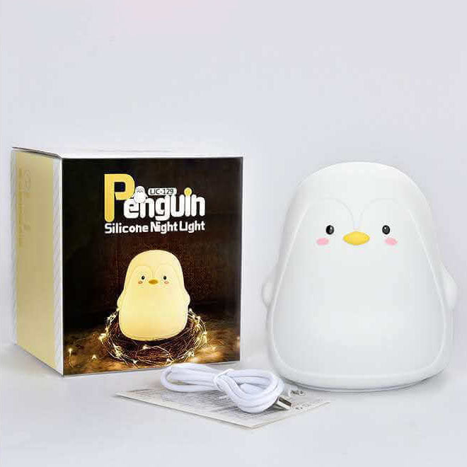 Lumendat Cartoon Penguin Silicone USB LED Kids Night Light Table Lamp Lumendat