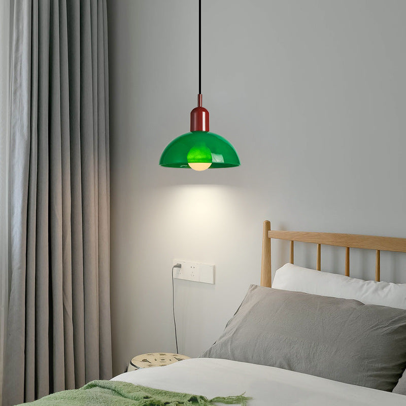 Modern Minimalist Glass Hemisphere 1-light Pendant Light