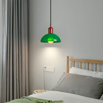Modern Minimalist Glass Hemisphere 1-light Pendant Light