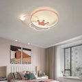 Lumendat Contemporary Nordic Kids Iron Acrylic Circle Round Crown Cloud LED Flush Mount Ceiling Light For Bedroom Lumendat