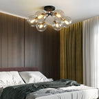 Modern Light Luxury Glass Magic Bean Round 4/6/8 Light Semi-Flush Mount Ceiling Light Lumendat
