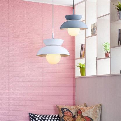 Nordic Minimalist Color Solid Aluminum 1-light Pendant Light