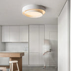 Contemporary Nordic Double Round Hardware LED Flush Mount Ceiling Light For Bedroom