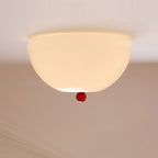 Nordic Minimalist Iron Round Glass Shade 4-light Flush Mount Ceiling Light
