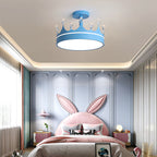 Cartoon Creative Crown LED Kids Semi-flush Mount Ceiling Light