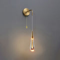 Modern Luxury Teardrop Shape Crystal LED Wall Sconce Lamp For Bedroom