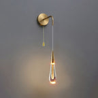 Modern Luxury Teardrop Shape Crystal LED Wall Sconce Lamp For Bedroom