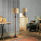 Modern European Retro Pleated Fabric 1-Light Standing Floor Lamp Lumendat