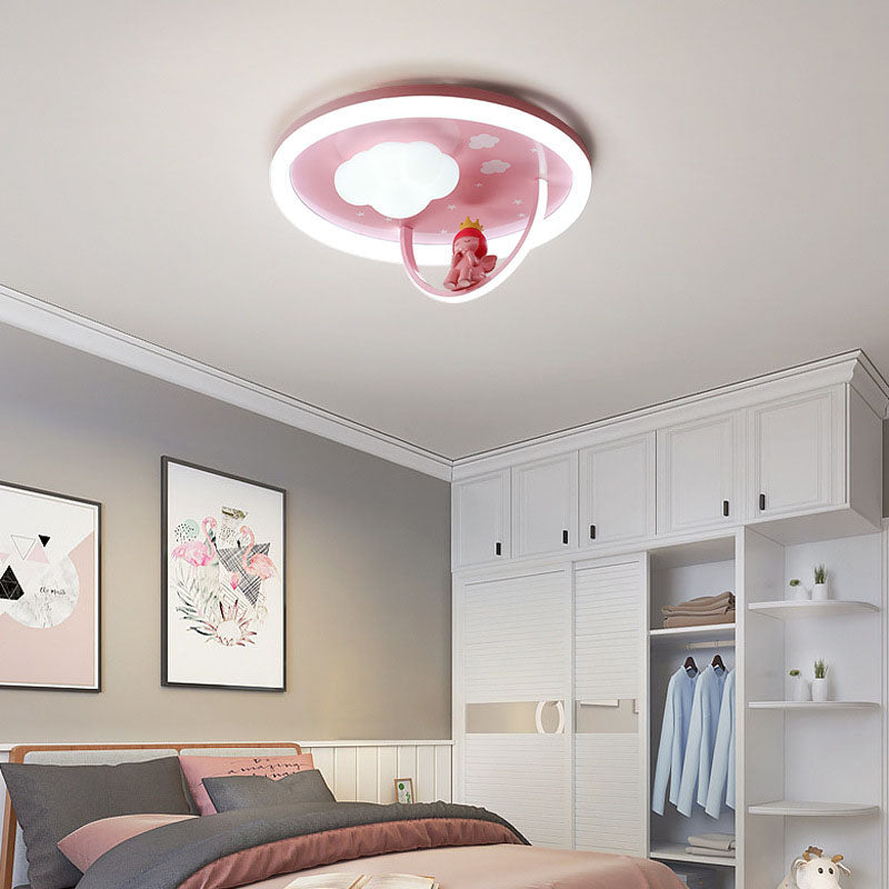 Lumendat Contemporary Creative Resin Kids Cartoon LED Flush Mount Ceiling Light For Bedroom Lumendat