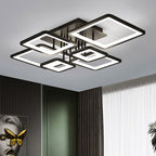 Modern Minimalist Combination Square Hardware Acrylic LED Semi-Flush Mount Ceiling Light For Living Room Lumendat