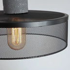 Contemporary Industrial Cylindrical Tapered Cement Iron 1-light Pendant Light for Living Room Lumendat