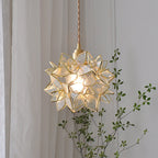 French Luxury Glass Gardenia Petal Ball 1-light Pendant Light BulbSquare