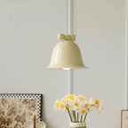 Contemporary Scandinavian Iron Bowknot Bell 1-light Pendant Light for Living Room