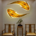 Modern Decorative Carp Linden Wood Hardware 2/4 Light Wall Sconce Lamp