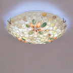 Contemporary Scandinavian Round Shell Iron Glass 2/3/4 Light Flush Mount Ceiling Light For Living Room Lumendat