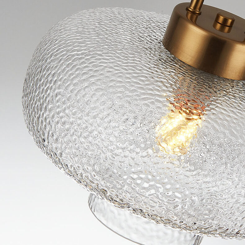 Nordic Light Luxury Oval Clear Glass 1-light Pendant Light BulbSquare