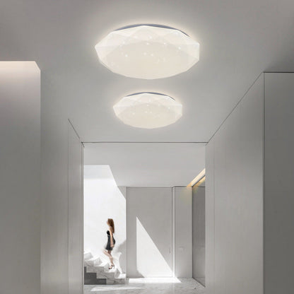 Modern Simplicity Full Sky Star Diamond Shape LED Flush Mount Ceiling Light for Living Room