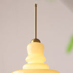 Modern Colorful Glass Gourd Shade 1-light Pendant Light BulbSquare
