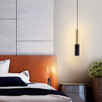 Contemporary Nordic Marble Terrazzo Column Metal 1-Light Pendant Light for Living Room Lumendat
