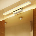 Modern Minimalist Rectangular Column Stainless Steel Anti-Fog Vanity Light LED Wall Sconce Lamp For Bathroom & Living Room