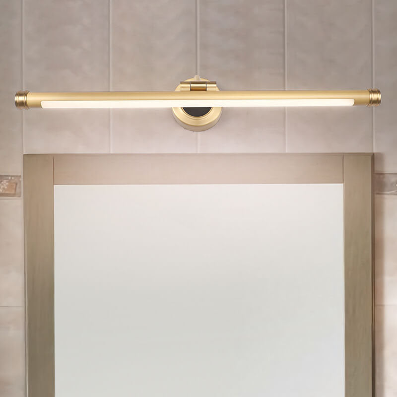 Modern Luxury Long Strip Full Copper Arcylic LED Vanity Light Wall Sconce Lamp Lumendat