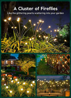 Modern Decorative Solar Firefly Waterproof ABS LED Lawn Insert Ground Outdoor Landscape Lighting Lumendat