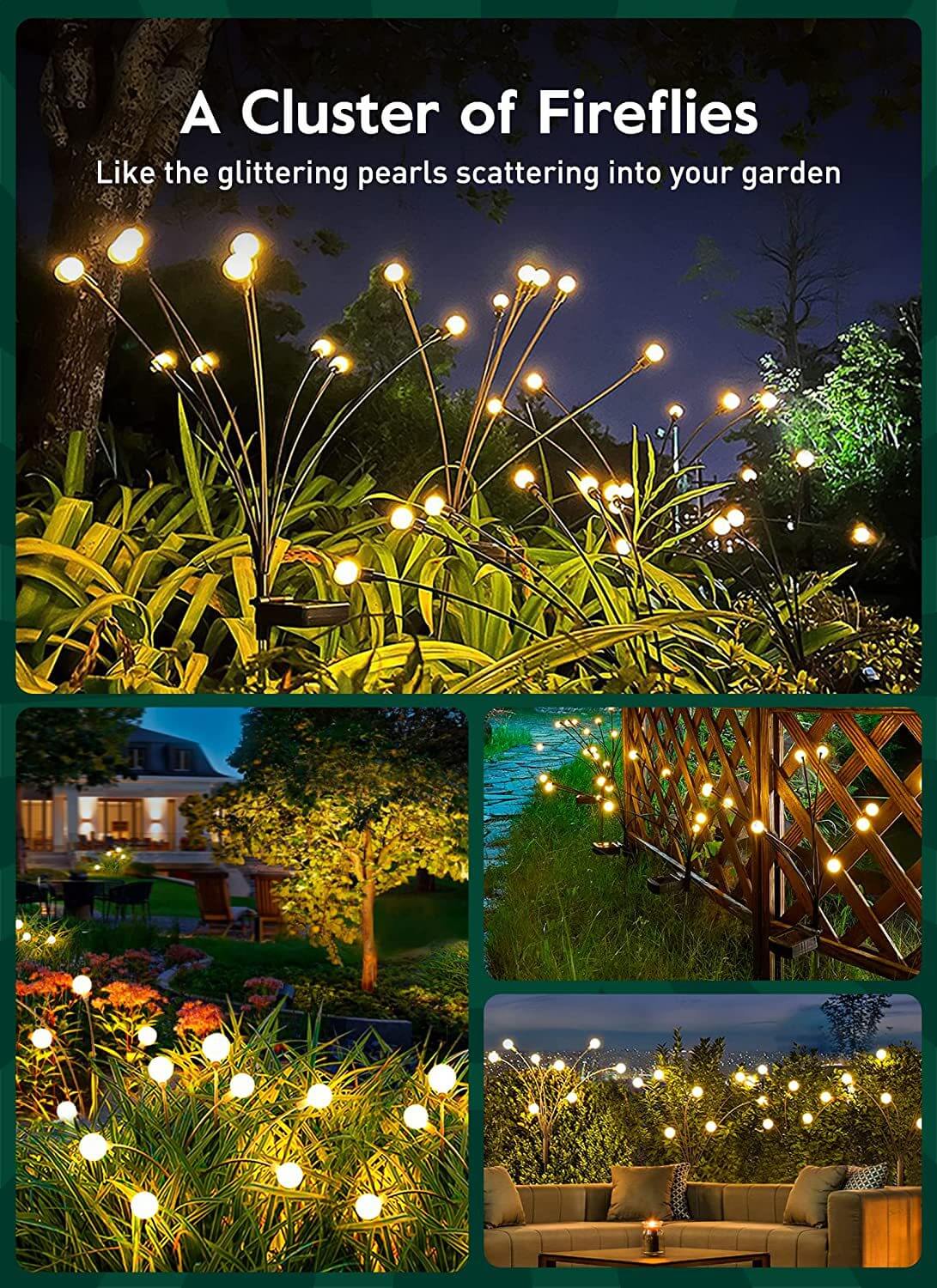 Modern Decorative Solar Firefly Waterproof ABS LED Lawn Insert Ground Outdoor Landscape Lighting Lumendat