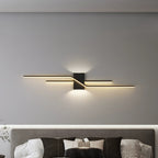 Modern Minimalist Aluminum Geometric Long Straight Line LED Wall Sconce Lamp For Living Room Lumendat