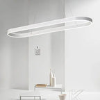 Modern Minimalist Light Luxury Oval Aluminum LED Chandelier BulbSquare