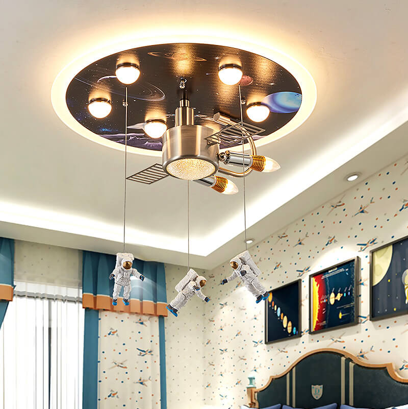 Lumendat Cartoon Creative Astronaut LED Kids Flush Mount Ceiling Light Lumendat