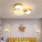 Lumendat Modern Creative Minimalist Wrought Iron Cartoon Mouse LED Flush Mount Ceiling Light Lumendat