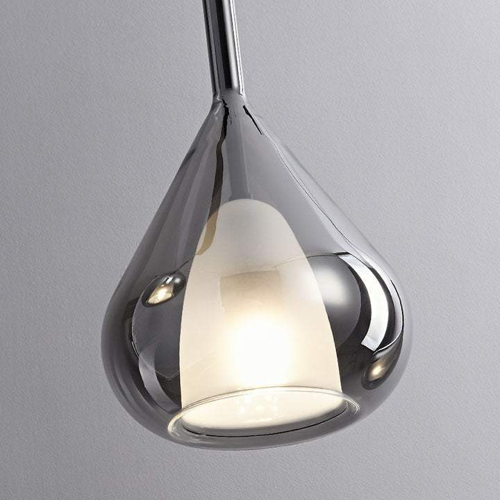 Contemporary Scandinavian Diamond Copper Glass 1-light Pendant Light for Bedroom