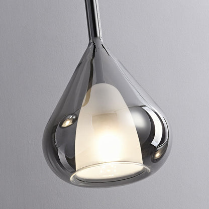 Contemporary Scandinavian Diamond Copper Glass 1-light Pendant Light for Bedroom