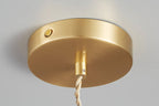 Vintage Glass Brass Drum 1-light Pendant Light BulbSquare