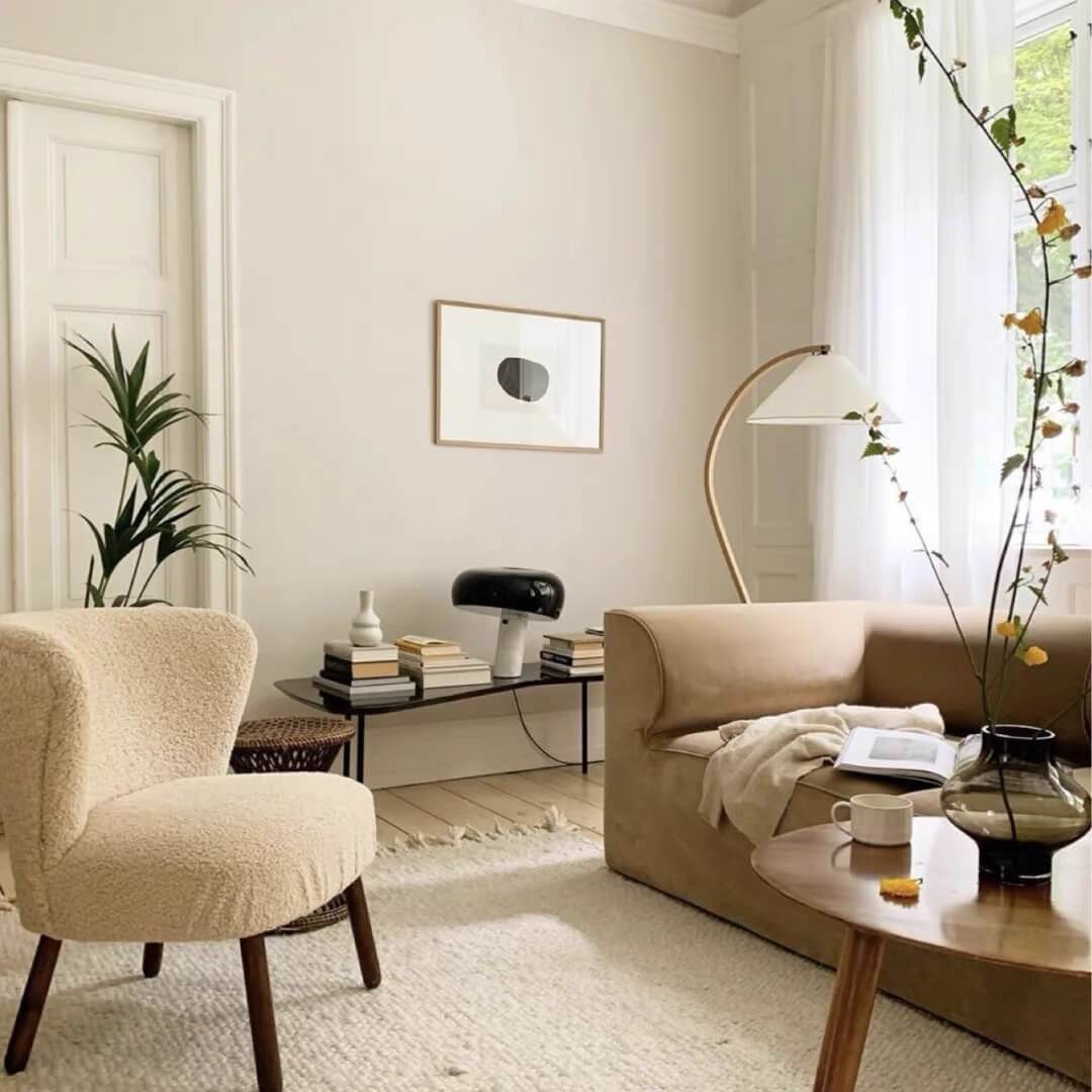 Modern Minimalist Pleated Fabric Iron Marble Curved Iron 1-Light Standing Floor Lamp For Living Room Lumendat