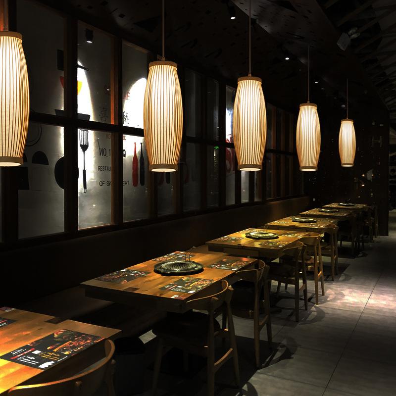 Creative Bamboo Weaving Lantern 1-light Pendant Light