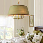 European Vintage Classic Iron Cloth 4-light Pendant Light modern luxury lighting fixture